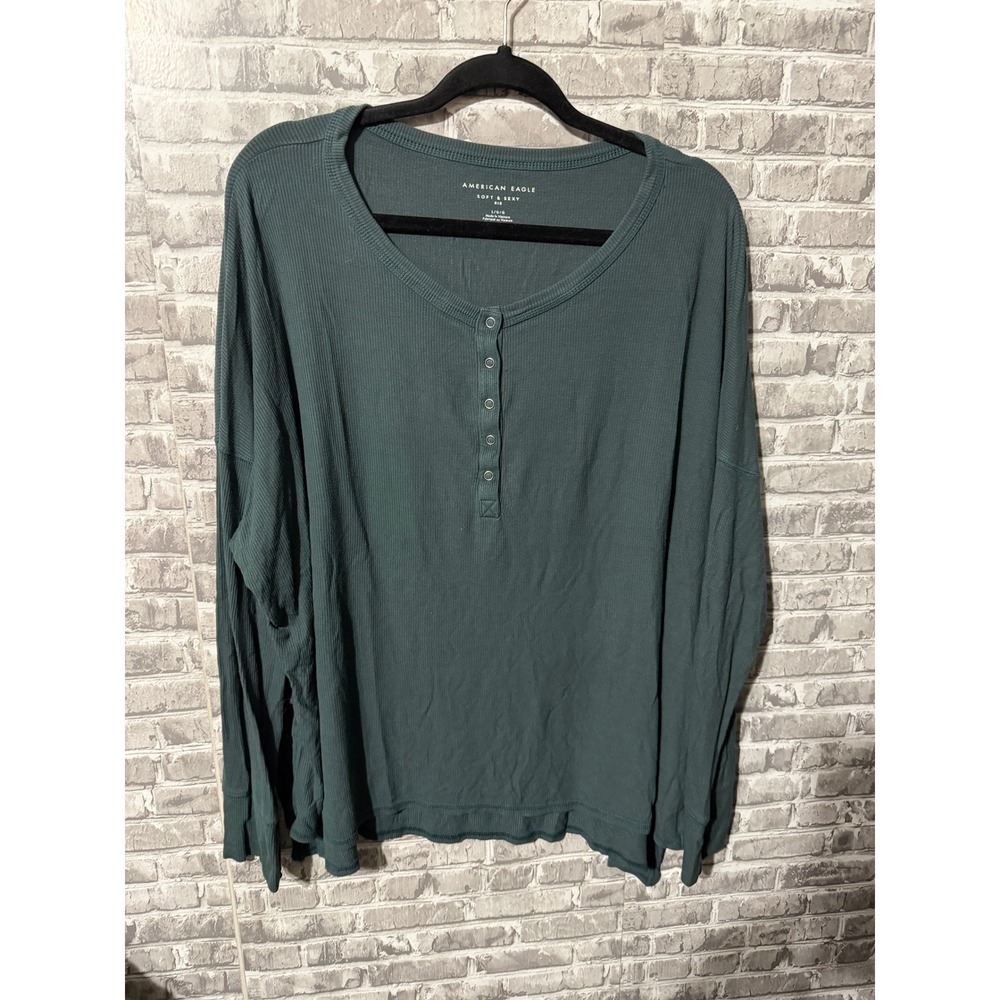 AE Long Sleeve Henley T-Shirt
